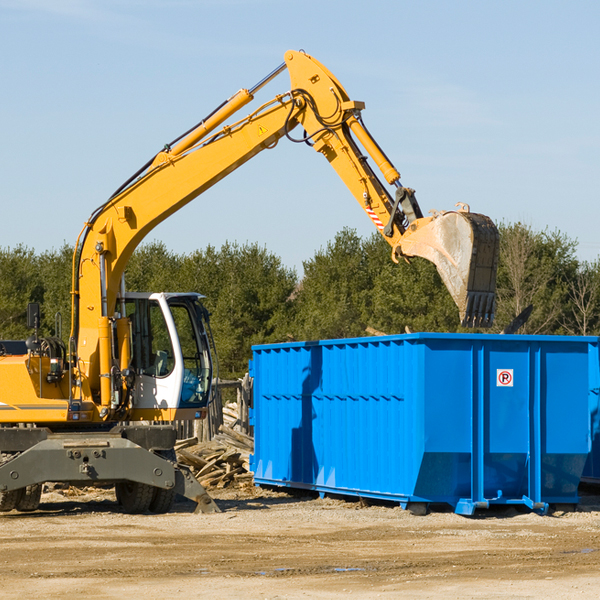 what size residential dumpster rentals are available in Wayland